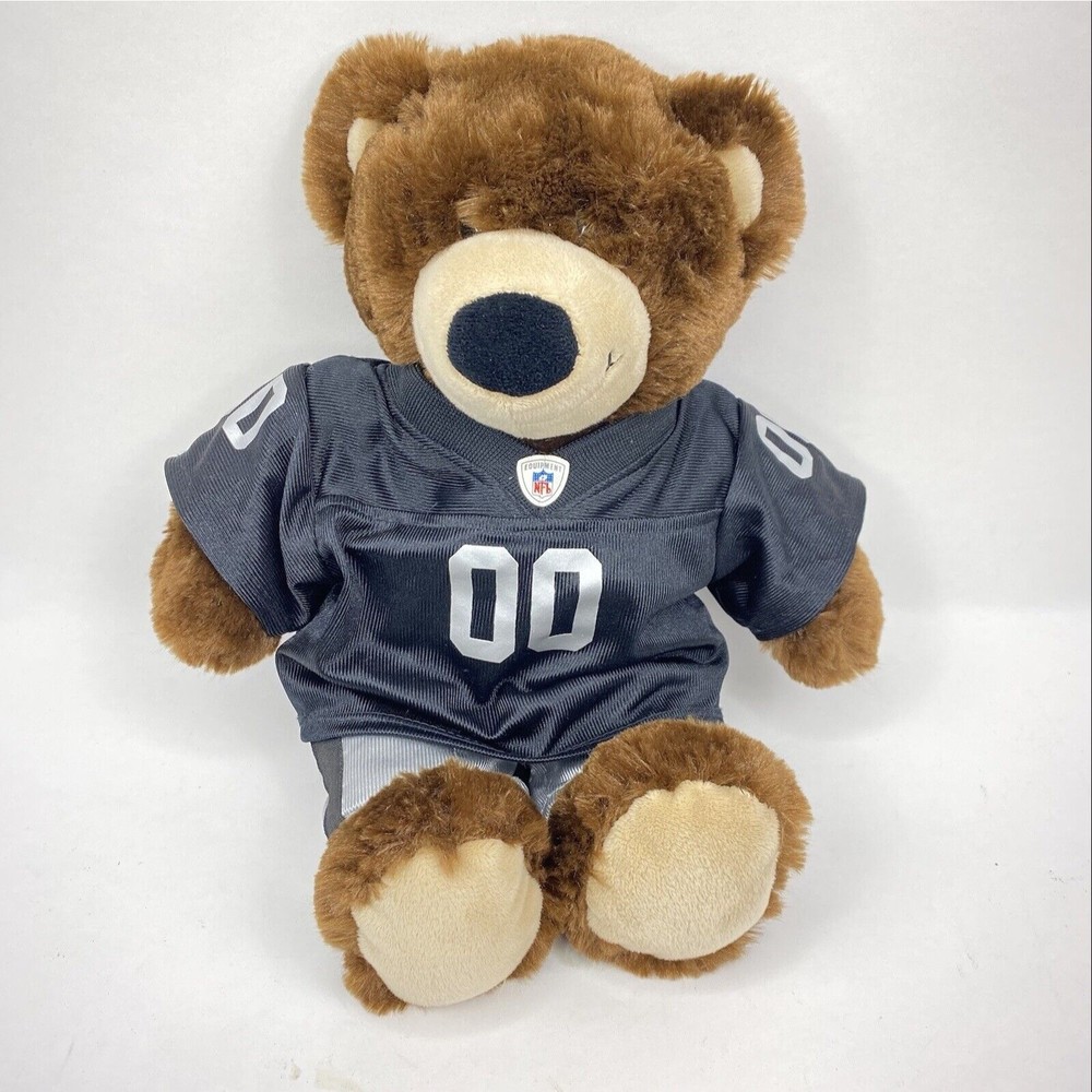 Build A Bear Brown Tan Teddy Plush NFL Football Uniform BAB Stuffed Animal 15"